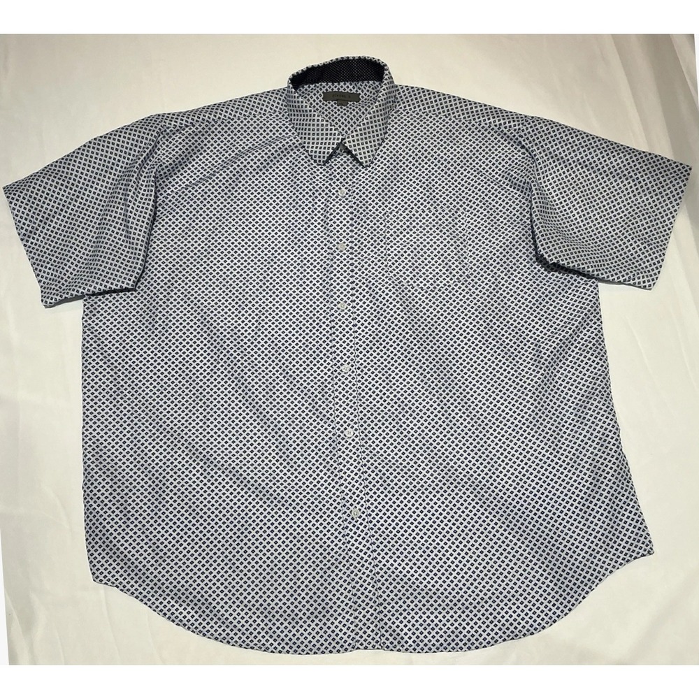Planet B Shirt Mens 2XL White Geometric Casual